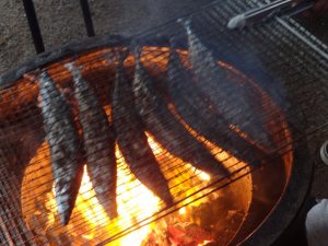 秋刀魚の炭火焼き