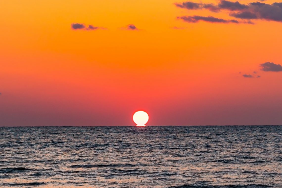 日本海に沈むだるま夕日 だるま太陽 が見られる場所 佐渡島撮影レポ